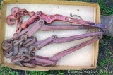 Three small chain load binders 18