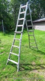 Keller Extra Heavy Duty Professional Use telescoping multi-ladder has step ladder/ straight ladder/