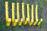 Seven roofing bracket scaffolds from Acro Building Systems. Measure 16