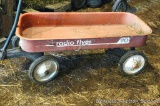Vintage Radio Flyer wagon is in overall good condition and measures about 34