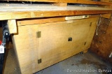 Nice solid rolling workbench is about 5' x 38