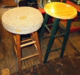 Two wooden stools are 29