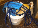 4 children's swings and chain. Hard plastic swing is about 16