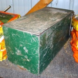 Vintage galvanized steel milk bottle cooler is about 22