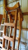 Homemade wooden tree stand, approx. 6'.