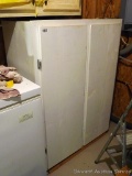 Storage cabinet could be wall mounted and is handy for garage, basement, etc. Measures approx. 51