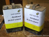 No Shipping. 2 partial jugs of Sunnyside Denatured Alcohol Solvent shellac thinner.