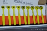 Lee Powder Measure Kit with slide chart and original box. Measures .3 cc to 4.3 cc.