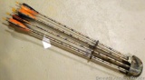 Six Easton 2315 Lite XX75 Gamegetter II arrows. Four have broadheads, two have judo tips. Arrow