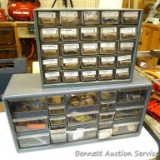 Two storage compartments filled with S-K and other sockets, screws, washers, nails, drill bits,