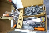 Pegboard hooks, putty knives, scissors, chainsaw files and more. Also includes 9