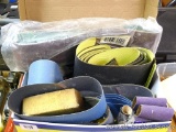 Lots of sanding belts and discs, more. Some are NIP. Belts are mostly 3