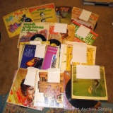 Vinyl record albums including Puff & Toot, Gene Autry, Loretta Lynn, Statler Brothers, Van Dykes,