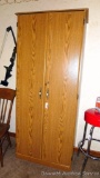 Lockable storage cabinet with key stands 6' tall x 31