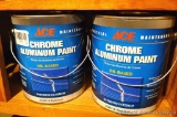 No shipping. Two gallons of Ace brand Chrome Aluminum oil based paint. Neither appears to have been