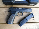 CZ 75 B double action pistol in 9mm comes with two magazines, loading tool, lockable hard case,