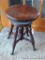 Antique claw & ball foot adjustable height piano stool is in very good condition. Currently stands