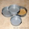 Set of four springform pans, smallest is 8-1/2