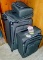 Four piece American Tourister Spinner luggage set is in good condition. Largest piece still has