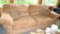 Nice overstuffed sofa in good condition, matching chair lot 258. Couch measures approx. 8' across