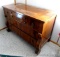 Antique dresser has six dovetailed drawers, is very sturdy and in good condition. Dresser measures