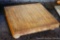 Cute little footed butcher block board measures approx. 11