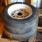 Three tires on 5 hole rims size 4.80-12 have center hole 2-3/4