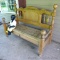 Sturdy bench made from an oak headboard is 64