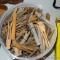 About a gallon of clothespins and clips