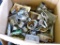 Catchall boxes of screws, nails, conduit fittings, wall brackets, cable eyes, lots more.
