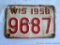 1958 Wisconsin motorcycle license plate.