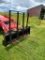 Berlon quick attach 5-tine bale fork with add-on rack. 6' wide x 4-1/2' tall. 3' long tines can be