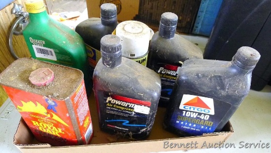 No shipping. Motor oils and more as pictured. Some unopened, some partial.