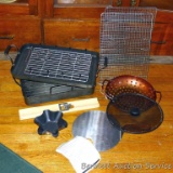 Kitchenwares including chicken roasting pan (ie Beer can chicken style), tortilla fluting pans,