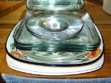Two large Pfaltzgraff platters with leaf design, each 14