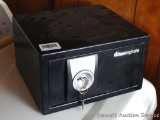 Sentry Safe with keys is in good condition, looks to be a newer style. Measures 11
