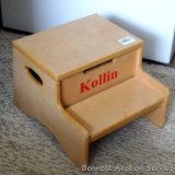 Sturdy little two step stool with storage is 13