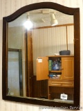 Nice old mirror with wooden frame measures approx. 24