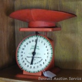 American Family Scale with basket weighs up to 25 lbs. Nice looking scale.