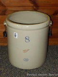 8 gallon Red Wing stoneware crock is in good condition with no chips or cracks noted. Original