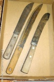 Antique high carbon butcher knives up to 15