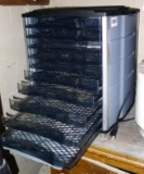 Cabela's food dehydrator is Model No. 28-1001-C, runs. Comes with 10 trays, timer and touch buttons.