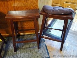 Two sturdy newer style kitchen stools. Each stand 24