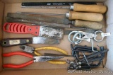 Needle nose pliers; wire cutter pliers; chain saw files; putty knives; hex wrenches and more.