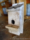 Homemade wooden bird house is 5-1/2