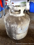 20 gallon propane tank with OPD valve feels about half full.