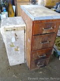 Shop cabinet is 3' x 2' x 1'; other is 2-1/2' x 1' x 1'.