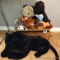 Assortment of newer and older stuffed animals. Black panther is 21