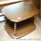 Wooden rolling end table is 19-1/2