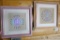 Two framed sand prints 14-1/4